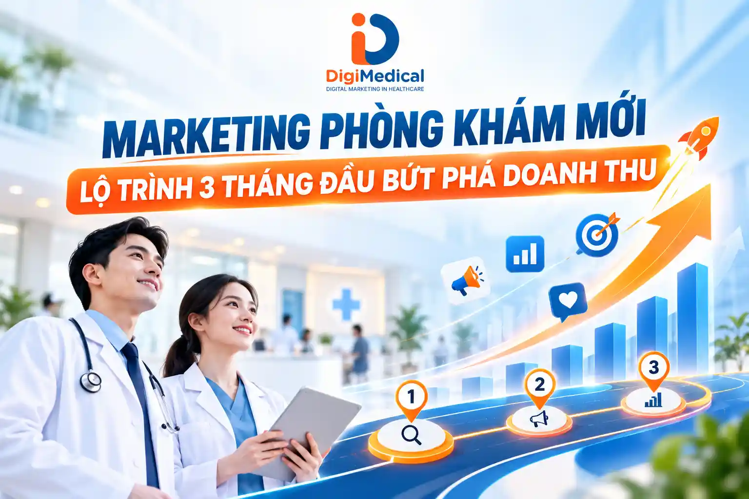 Marketing phòng khám mới: Lộ trình 3 tháng đầu bứt phá doanh thu